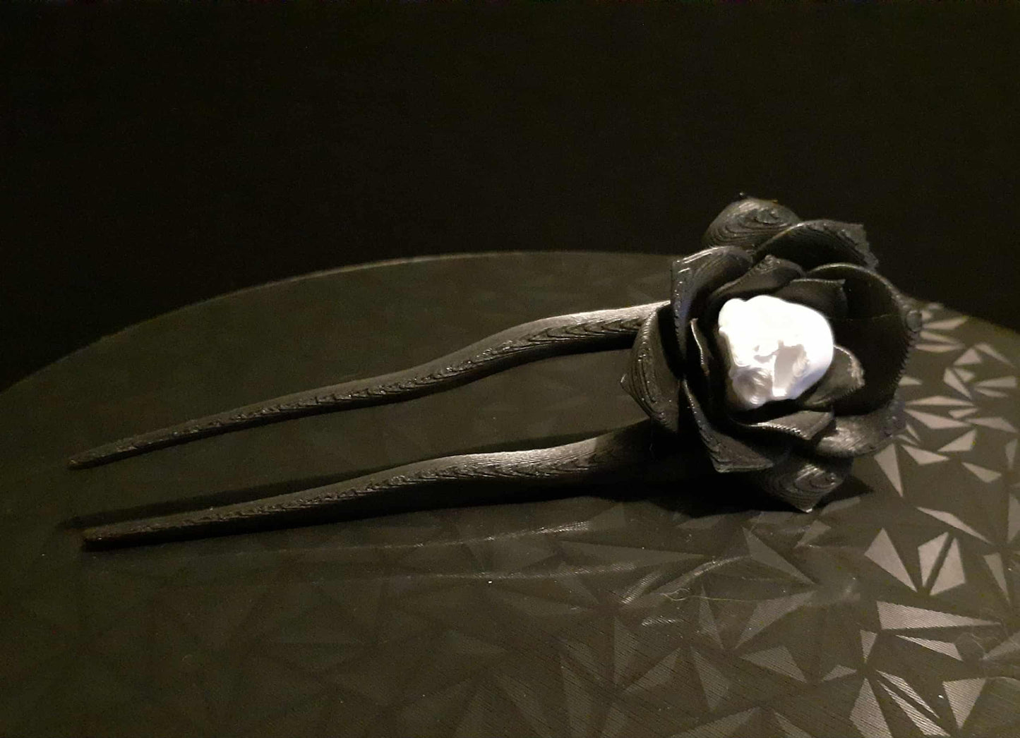 Gothic Hairpin Trio – Raven, Skull Flower & Victorian Elegance