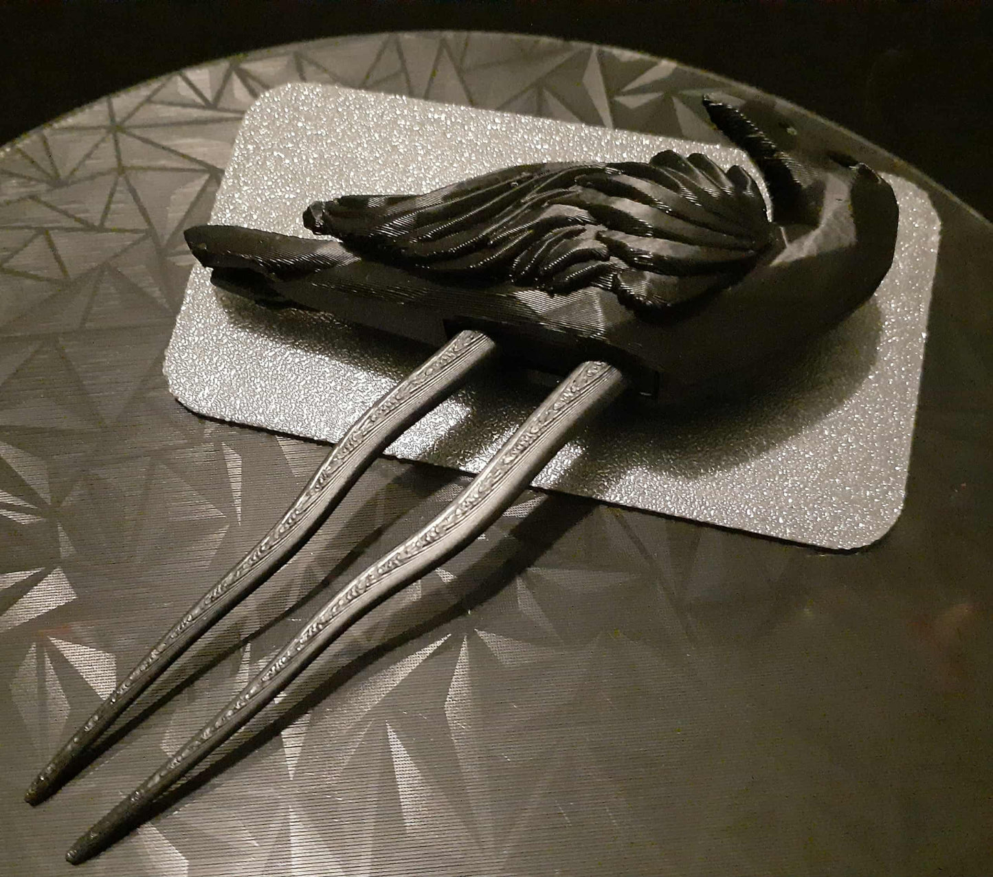 Gothic Hairpin Trio – Raven, Skull Flower & Victorian Elegance