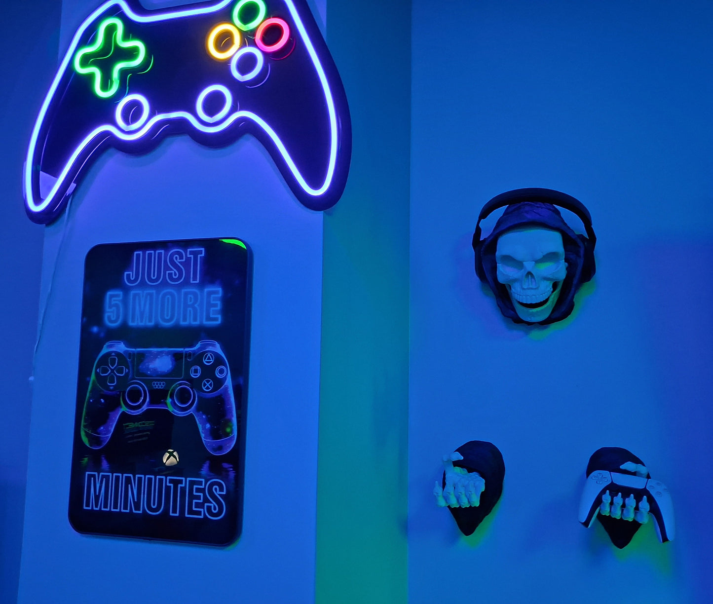 The Reaper’s AFK Station — Wall-Mounted Headphone & Controller Holder